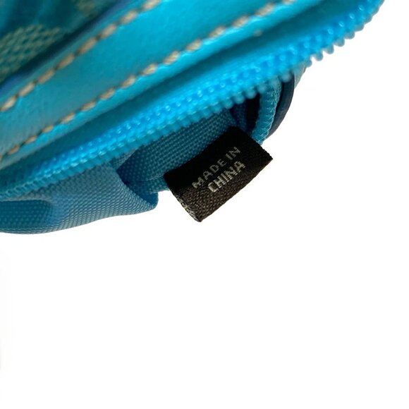 Auth COACH Signature - Light Blue Jacquard Leather Pouch - Picture 9 of 9